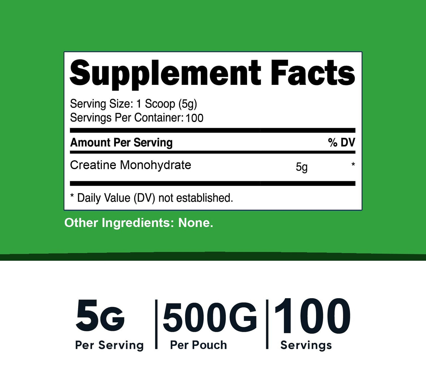 Creatine Monohydrate 500G (18OZ) , Micronized Pure Powder 100Serving