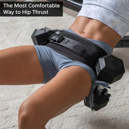 Hip Thrust Belt for Effective Glute Bridge, Squat, Lunge, and Dip Exercises,Enhances Booty Workout with Dumbbells,Kettlebells