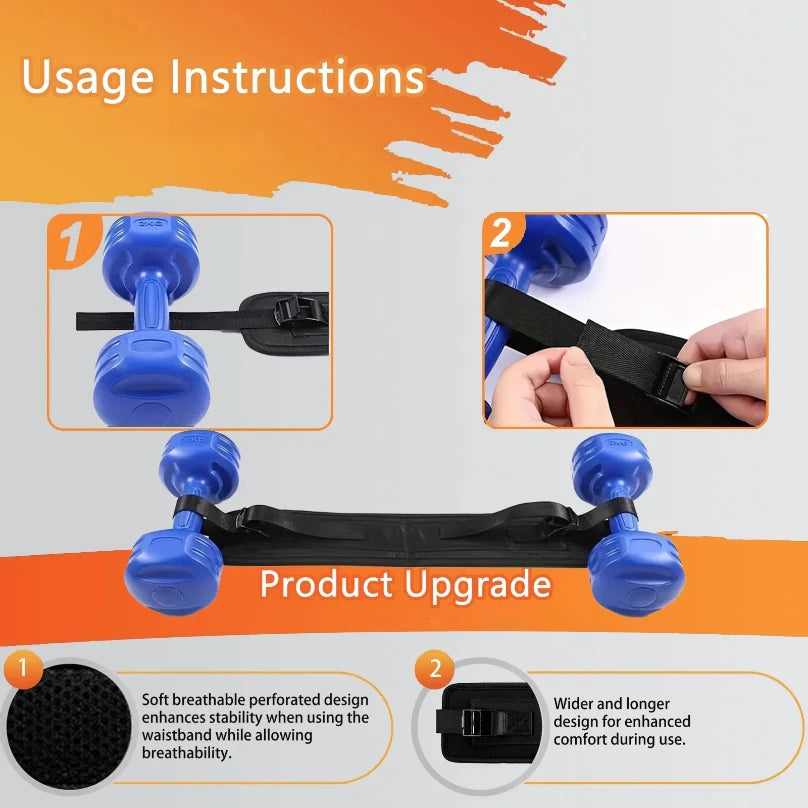 Hip Thrust Belt for Effective Glute Bridge, Squat, Lunge, and Dip Exercises,Enhances Booty Workout with Dumbbells,Kettlebells