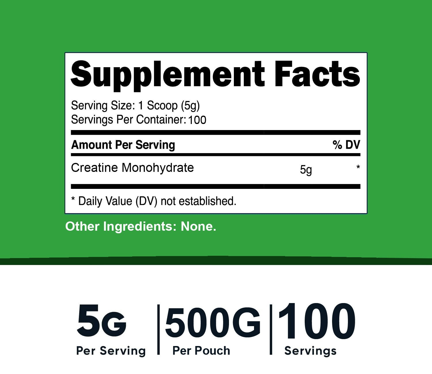 Creatine Monohydrate 500G (18OZ) , Micronized Pure Powder 100Serving